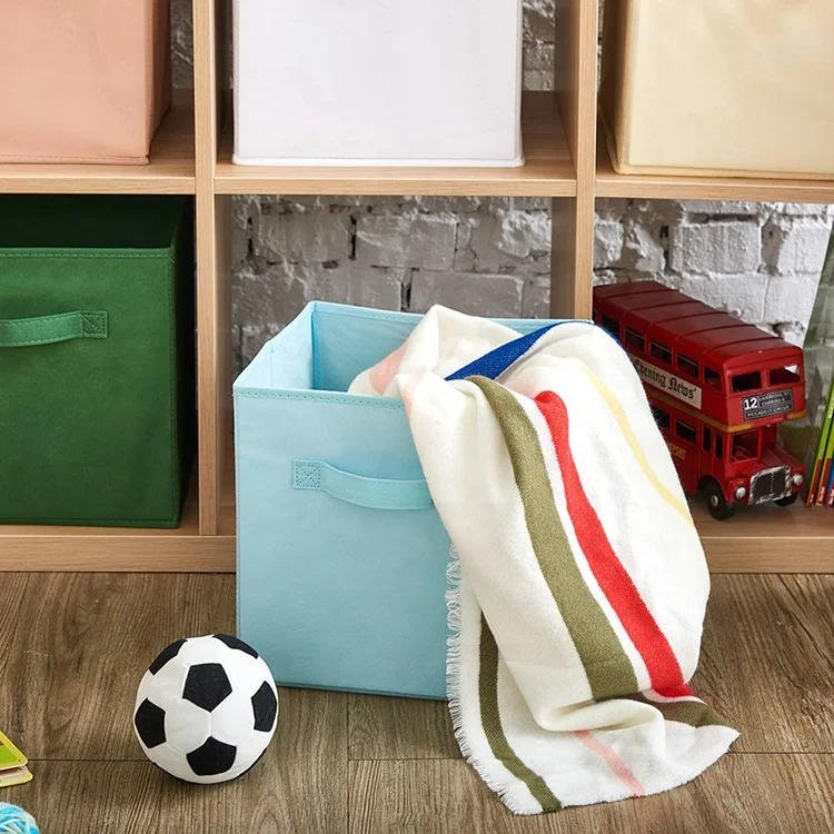 Assorted Colors Storage Bins, Containers, Boxes, Baskets Fabric Foldable Storage Cubes without lid for Household Organization