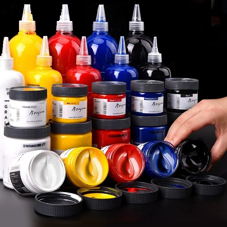 Wholesale Certificated Verified Supplier OEM 500ml Acrylic Color Paints Bottle For Art Painting