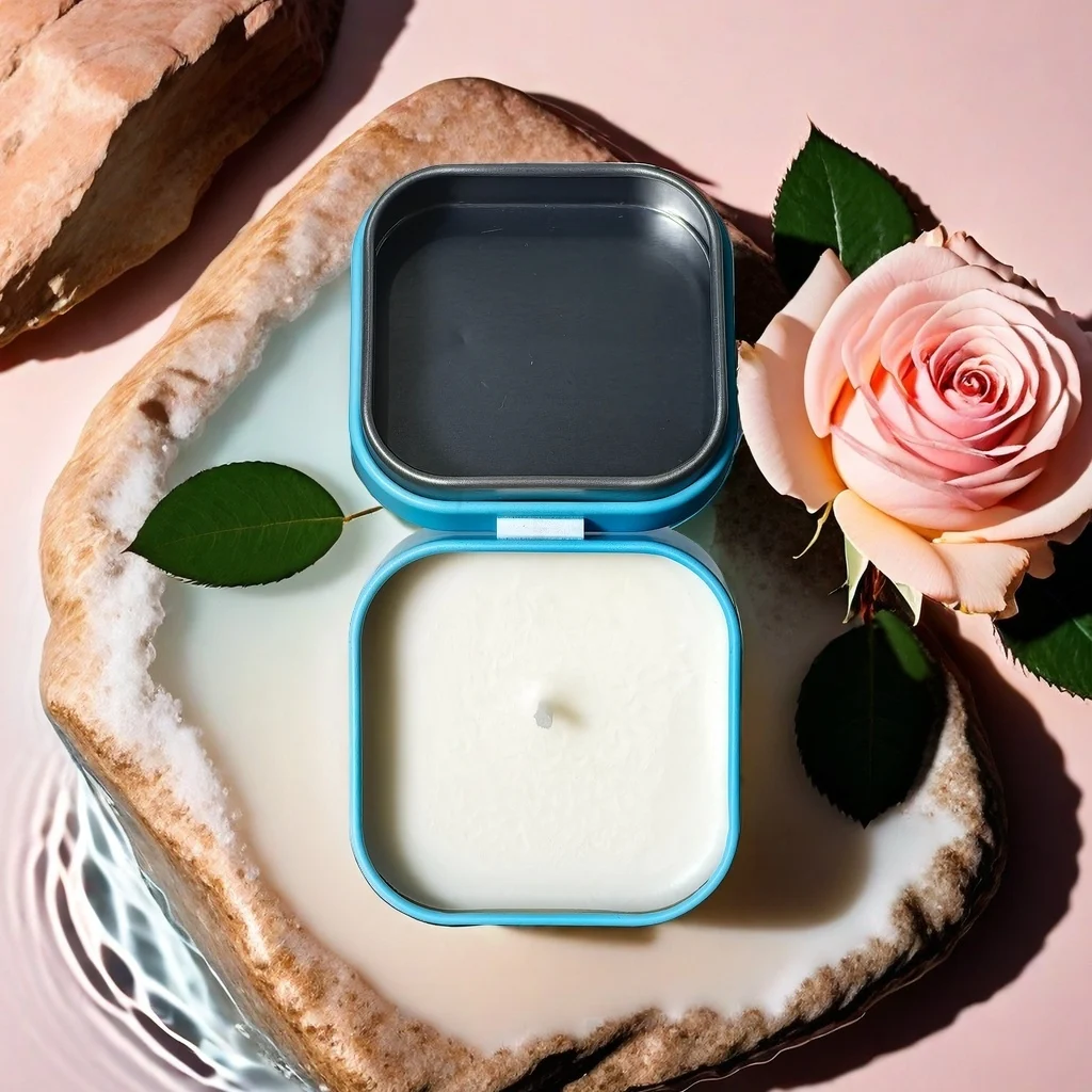 Loysu Cube Sugar Soy Wax 70g Scented Candle with Velvet Rose Oud Floral Scent Aroma Fragrance for Home Hotel Restaurant Gift