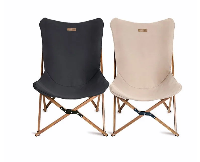 2022 Custom Logo Outdoor Portable Wood Grain Aluminum Frame Lightweight Folding Camping Low Chair outdoor