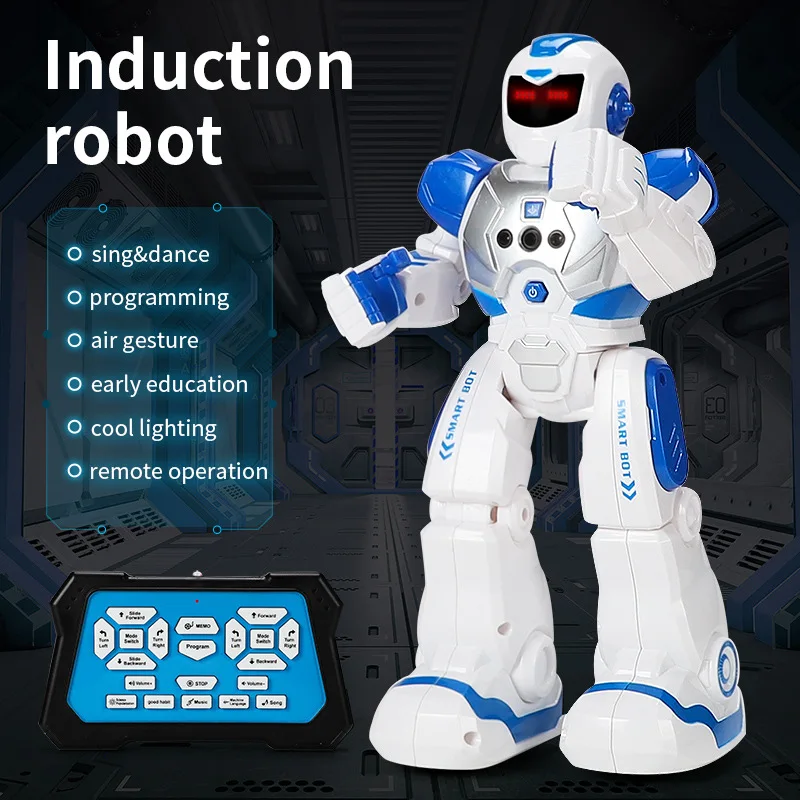AiJH Rc Robot Toy With Music and Lights Gesture Control RC Intelligent Programmable Robot Toys