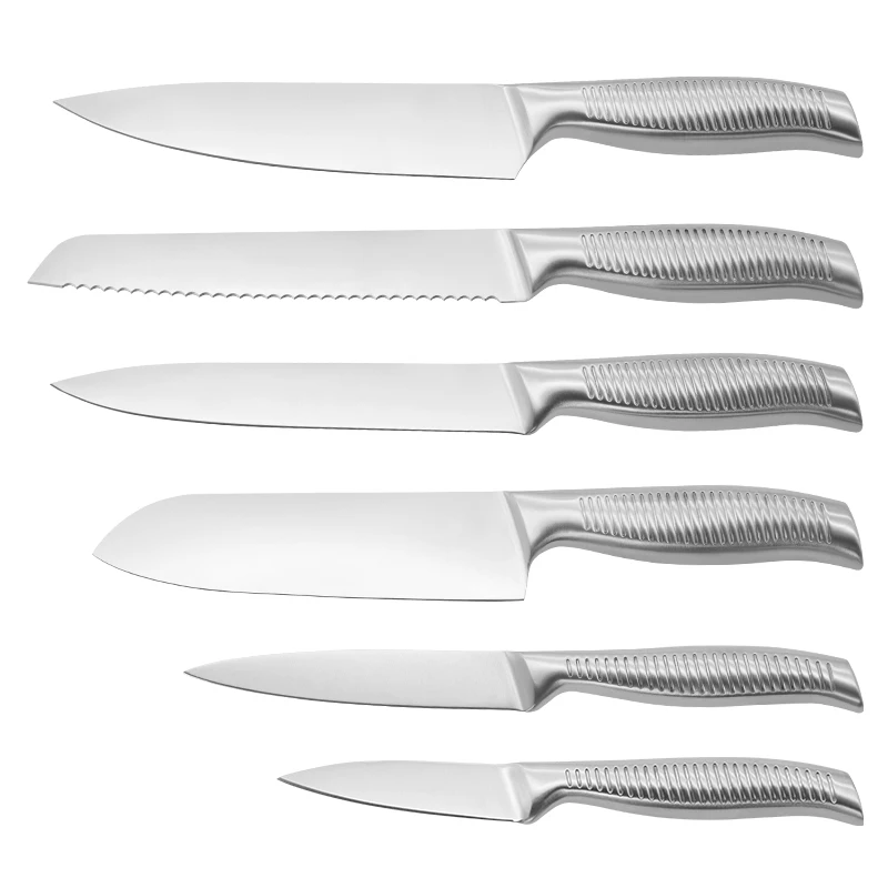 TUOMEI 5pcs Kitchen Knife Set Hollow Handle Stainless Steel 3cr13/4cr14mov/5cr15mov Style Chef Cutting Knives