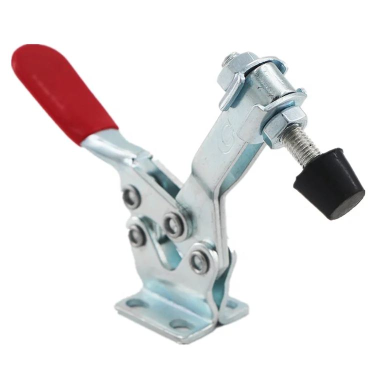 Toggle Clamp 500 lbs Holding Capacity 225D Quick Release Horizontal Clamps w/ Antislip Rubber Pressure Tip for  Fixtures