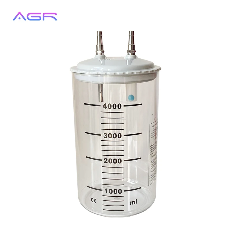 Wall Mounted 1L Medical Vacuum Suction Canister suction Bottle Used in Bed Head Unit Anesthesia Equipments & Accessories