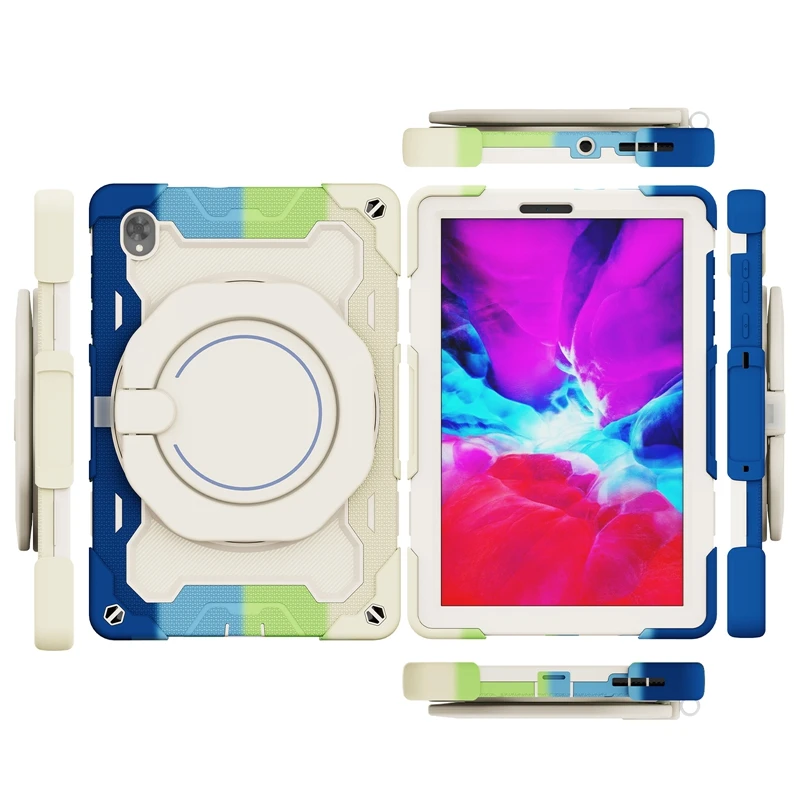 2022 Newest Silicone Tablet Cover Shockproof Tablet PC Case with Ring Kickstand For Lenovo Tab M10 Plus K10 P11