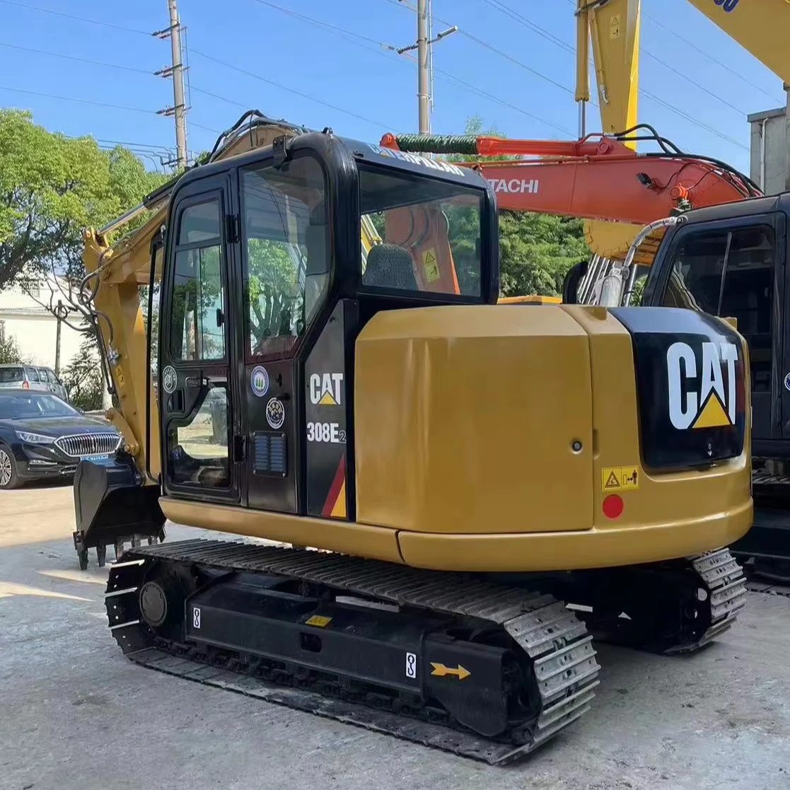 Used Mini 8 Ton 308e Excavator Secondhand Crawler 8t Digger Construction Equipment Mining Excavator 308c 307e