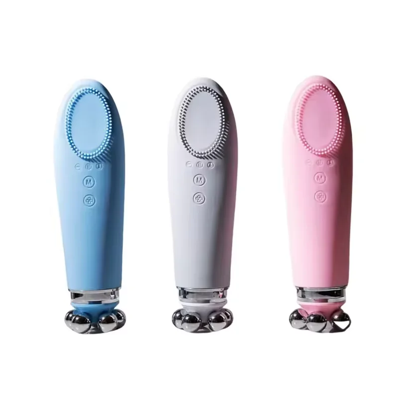 2024 Silicone Face Scrubber Brush Face Exfoliator Blackhead Acne Pore Wash Brush For Deep Cleaning Home use beauty equipment