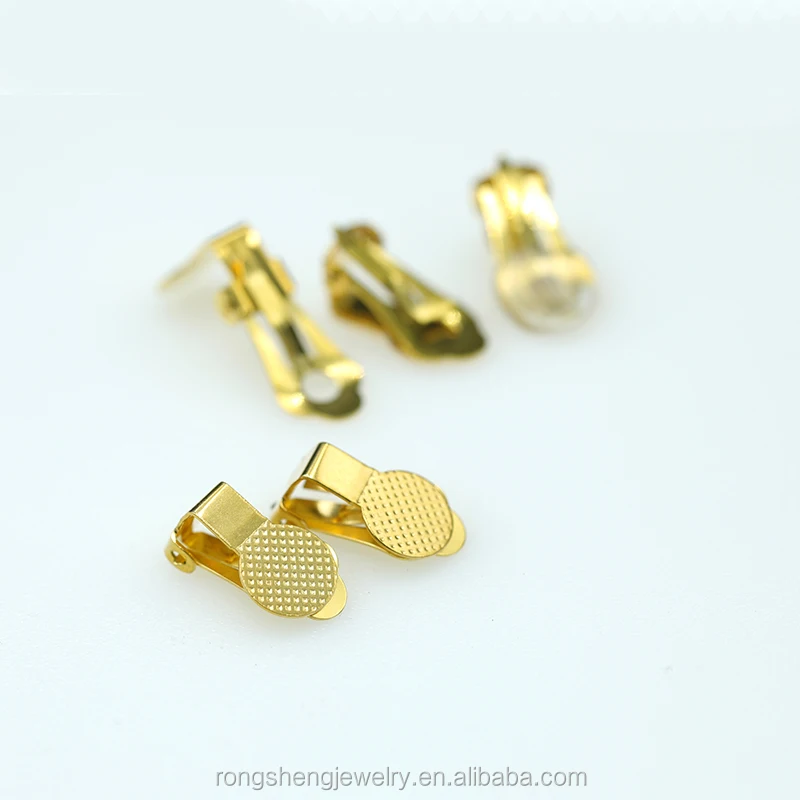 Wholesale flat back earrings clip backs diy earrings findings jewelry making accessories clip on earrings non pierced