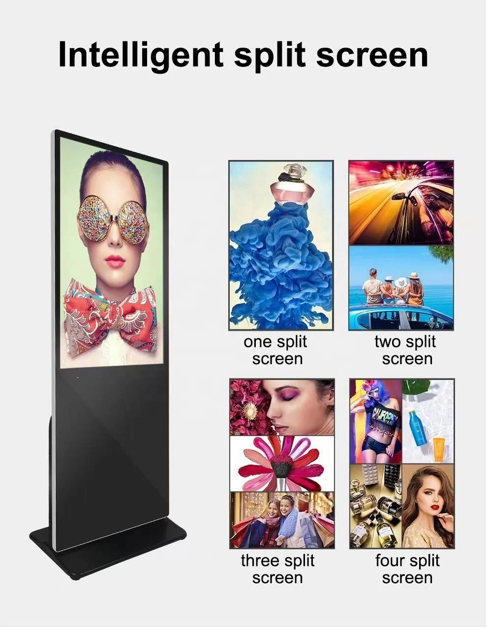Professional Customized indoor shop window display Full HD commercial Digital Signage Floor standing advertising video player