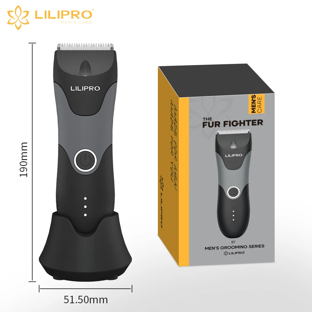 LILIPRO B7 Waterproof Electric Shaver for Men corta pelo para hombres Rechargeable Body Trimmer for Men Balls&Pubic Hair Trimmer