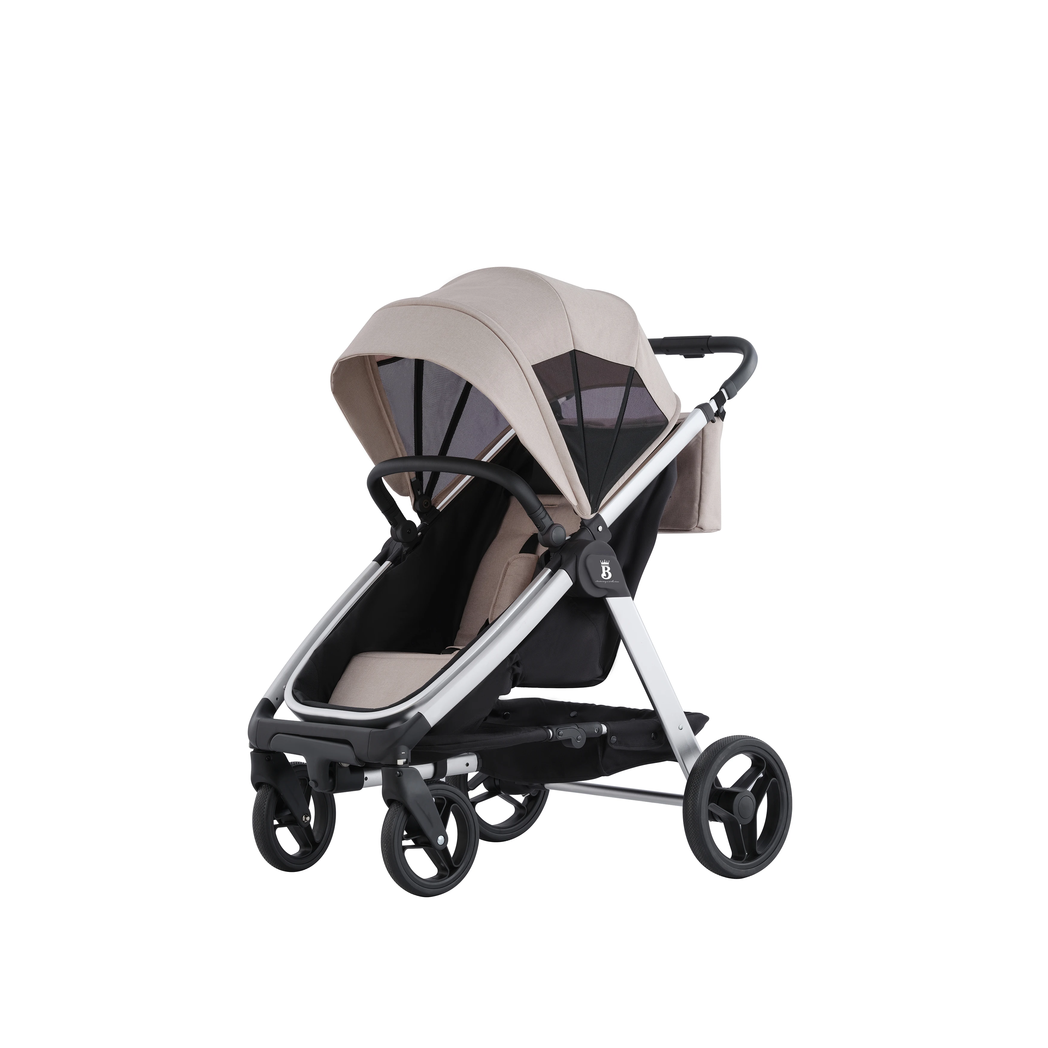 Purorigin China suppliers custom folding big wheels stroller wagon outdoor camping stroller shopping baby doll pram for two kids