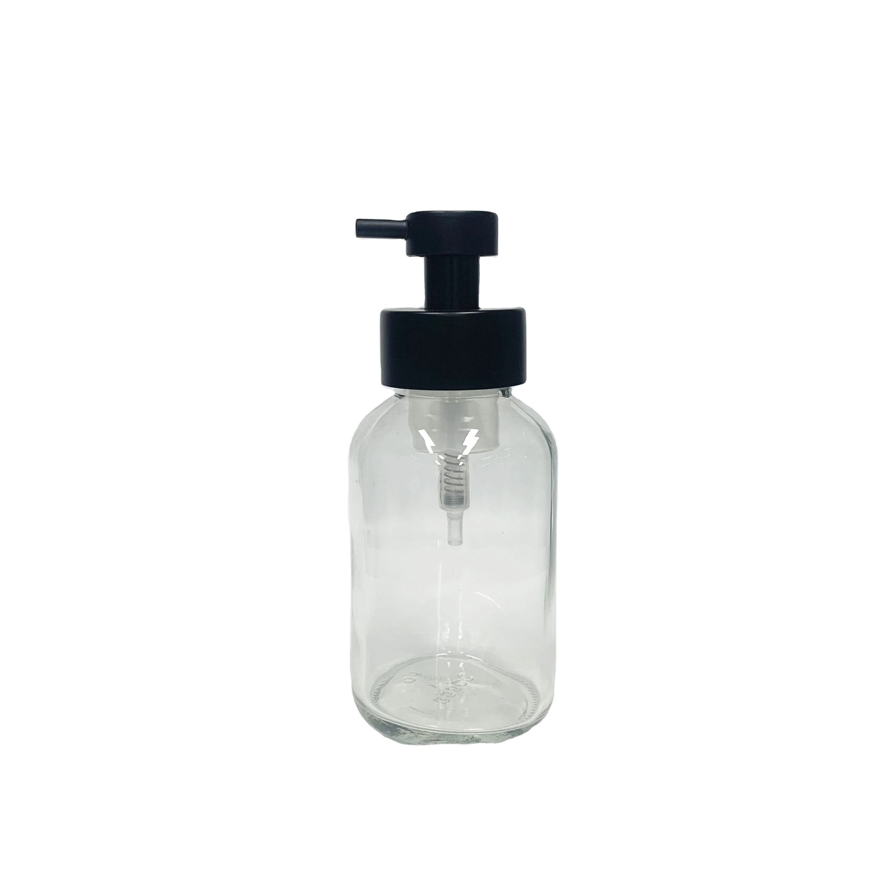350ml clear glass foaming hand soap and dish soap glass bottle with short pump