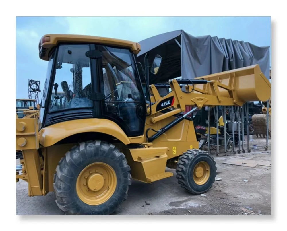 Экскаватор погрузчик б/у бренд США высокое качество техника cat416E два загруженных погрузчика cat416 лидер продаж