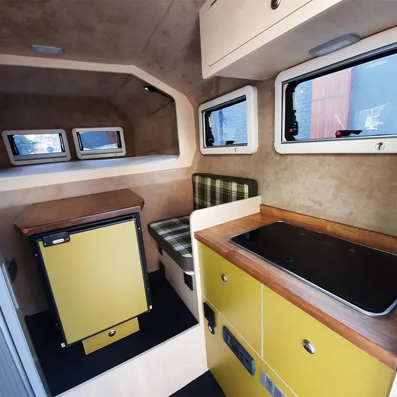 2025 Aluminum Mobile House Slide on Camper Motorhome for Off-Road Camping Car Travel