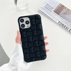 Fashion Phone Case For Iphone 14 12pro 11 Pro Max X Xr Xs Plus Hot Style Design Stereoscopic Checkered Back Cover