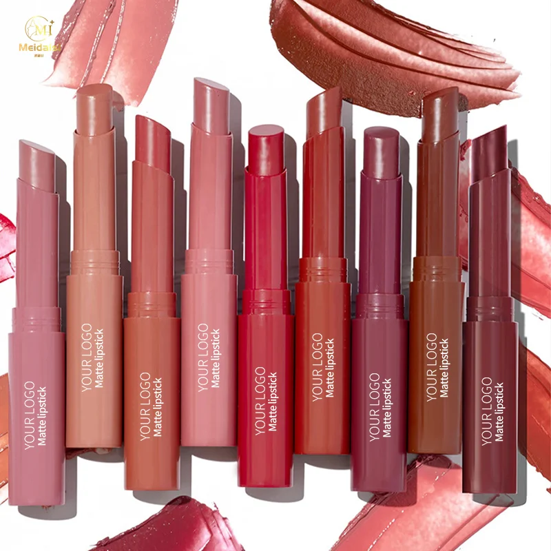 Private Label Lip Stick OEM новый цвет круглый контейнер телесный матовый губной помады водонепроницаемый