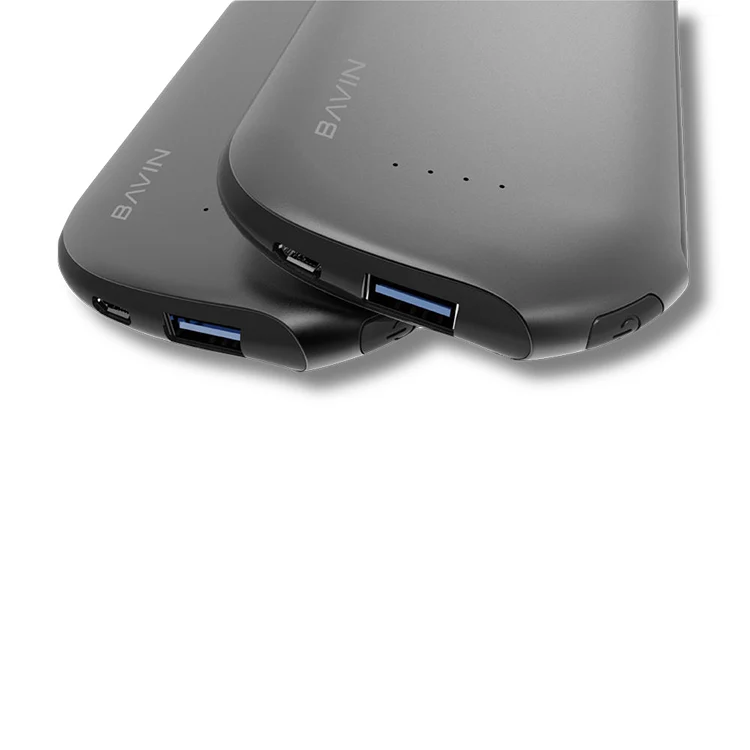 BAVIN PC158 Wholesale Cheap Powerbank 5000 mah Custom Logo Power Bank thin portable power bank