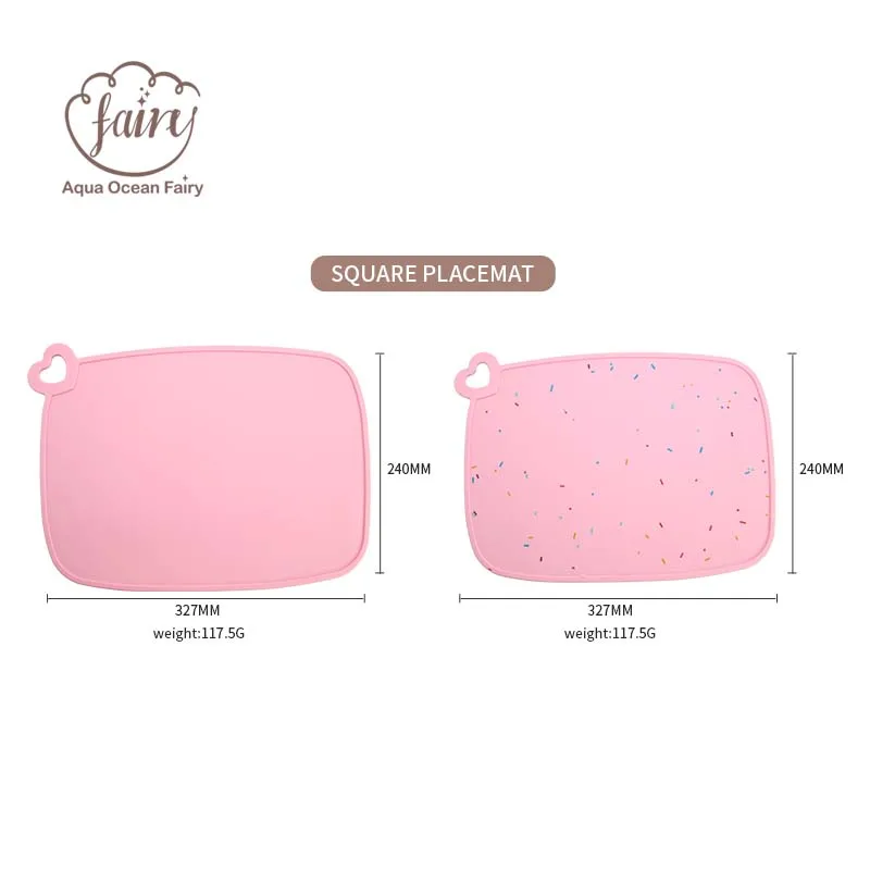 Eco Friendly Waterproof Silicone Baby Placemat Suction Sets Washable Portable Silicone Kid Placemat