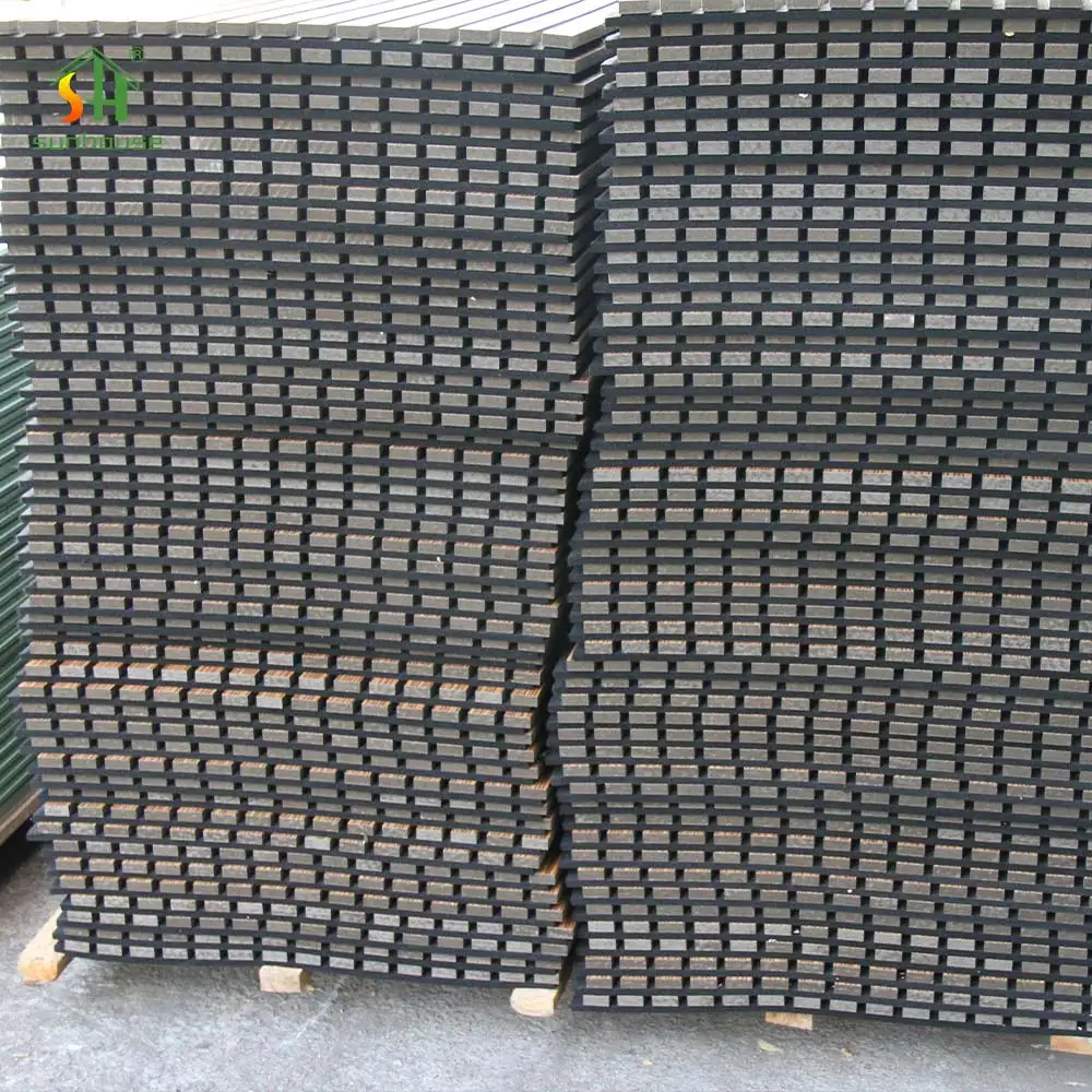 Natural Akupanel Oak Grooved Indoor Wooden Absorbing Soundproof Acoustic Wall Panels