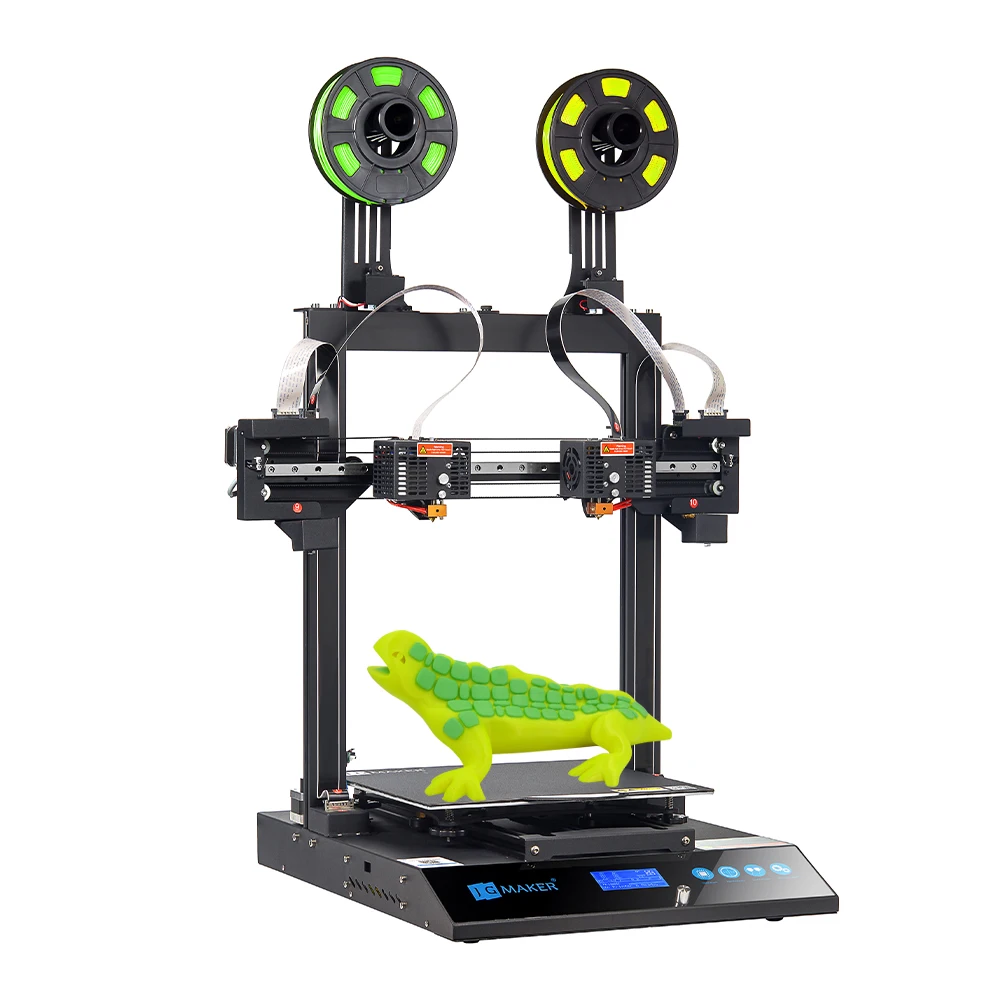 
JGMaker Artist-D Mixed Color 3D Printing 0.4mm Hot End Dual Nozzle Direct Dual Extruder 3D Printer 