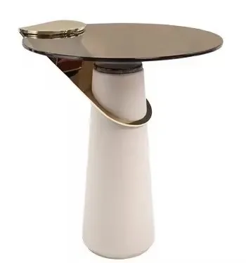 Hot Style Stainless Steel Coffee Table With Coffee Table Design Round White Marble Nesting Coffee Table