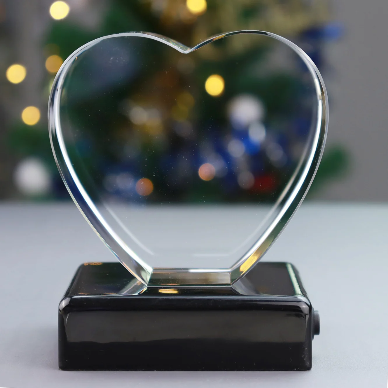 K9  Heart shape Blank crystal cube for 3d laser enghaving