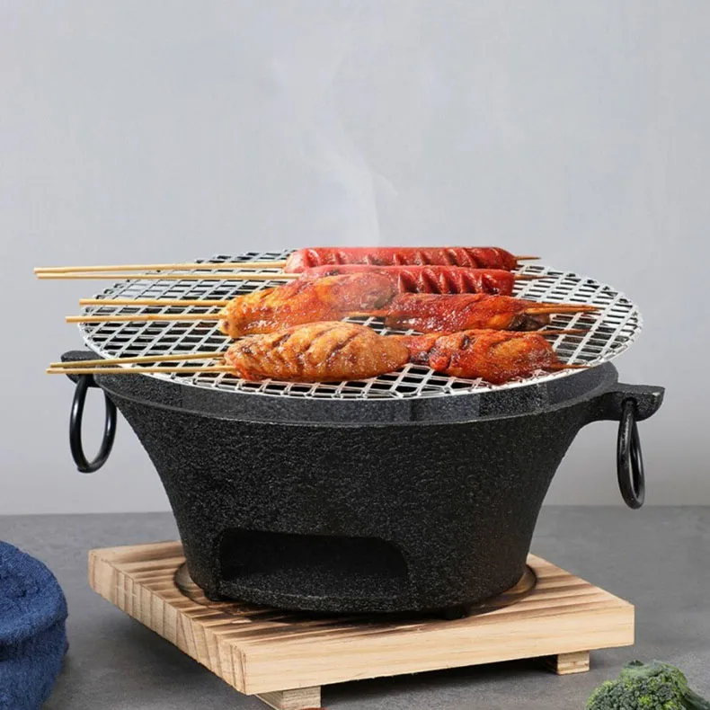 Grill Stove Charcoal Barbecue Hibachi Iron Bbq Cast Camping Outdoor Japanese Portable Korean Fire Tabletop Cooking stove
