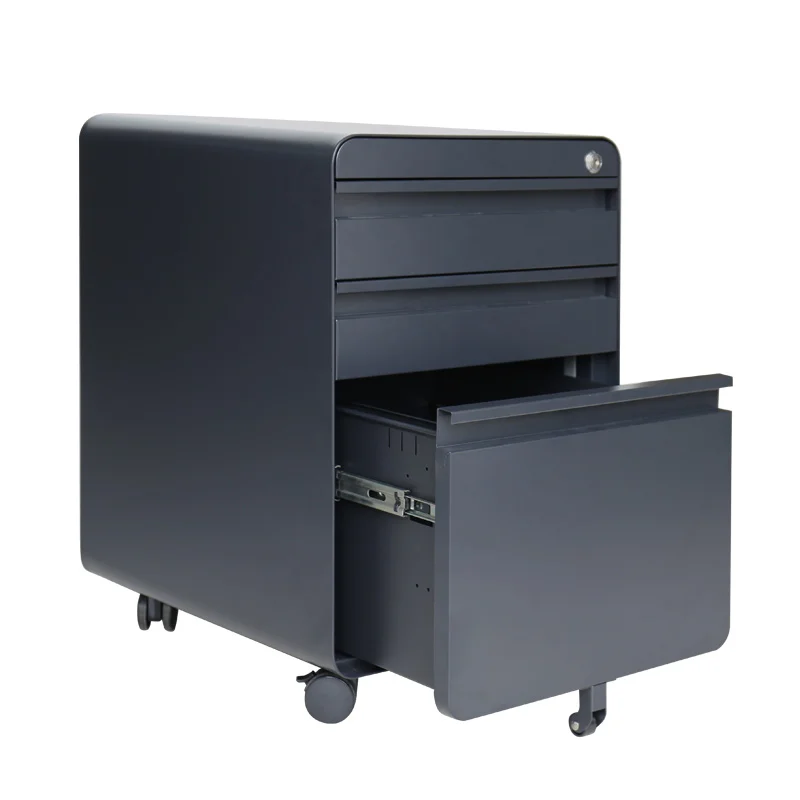 Luoyang   steel metal storage cabinet Metal Storage Almirah Movable Three Drawers File Metal Cabinet