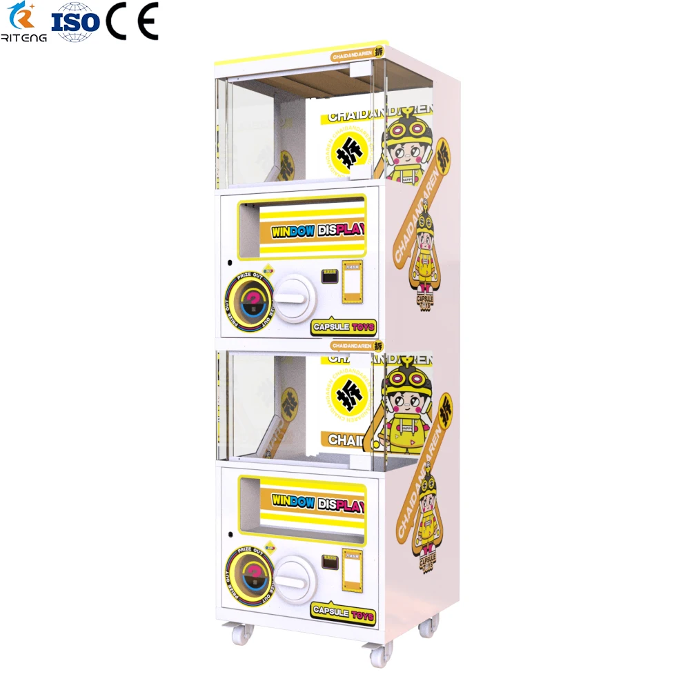 Riteng Coin Operated  Self-Service  Gashapon Prize Game Vending Machine