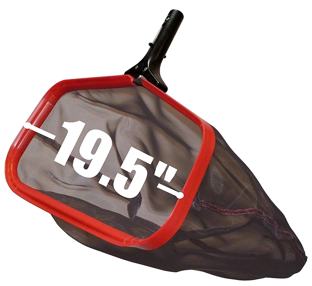 Heavy Duty Pool Leaf Skimmer Net Rake w/Aluminum Frame & Deep Durable Nylon Net