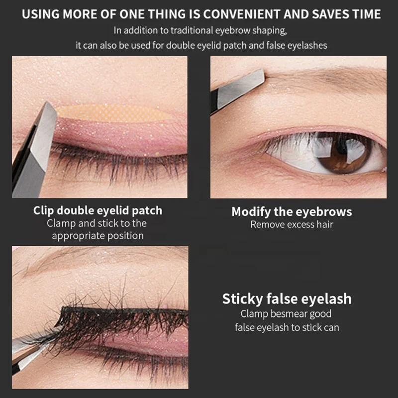 Wholesale Manufacturer Stainless Steel Eyebrow Tweezers Set With Comb