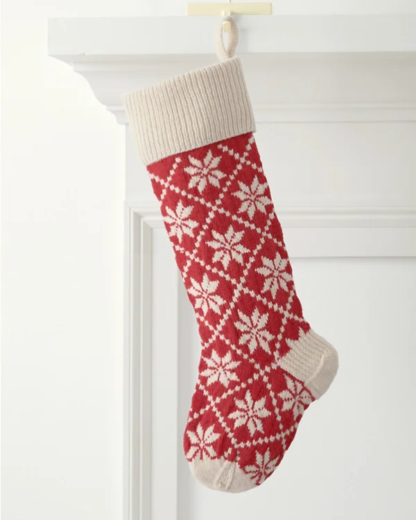 Woolen Stocking Collection Personalized Green Navy Snowman Flowers Chunky Knit Christmas Stockings