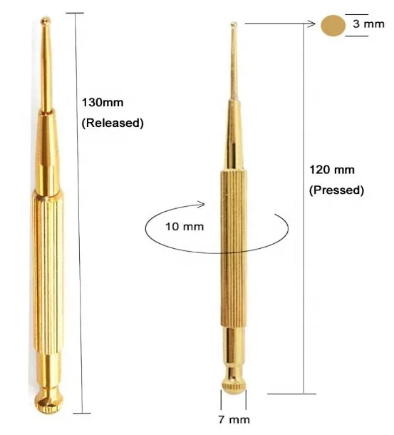 Ear and Body Acupuncture Point Probe Retractable Acupuncture Stainless Steel Pen MassageTool for Personal Health Car