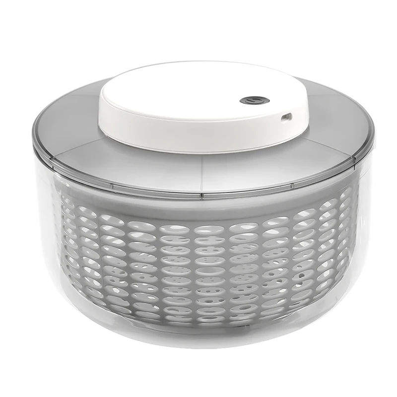 Salad Mixer Plastic Electric Salad Spinner Slicer Fruit Vegetable Washer and Dryer Larger Kitchen Vegetable Spinner