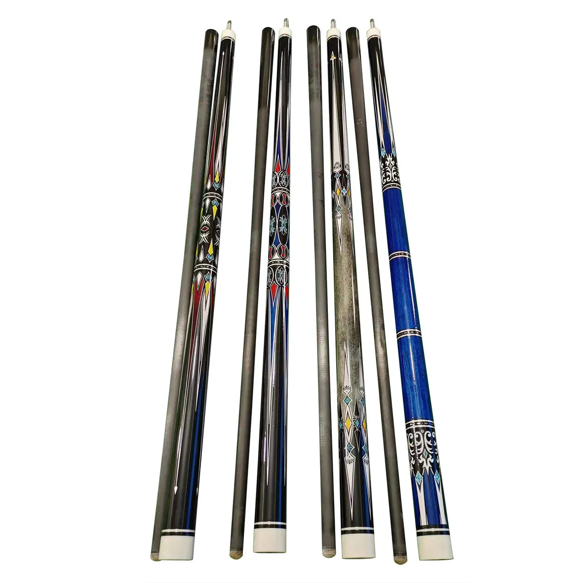 Premium Quality Carbon Shaft Maple Wood Butt  Handmade 1/2-pc  58inch Billiard Pool Cue Stick with 12.5mm Tip For Sale