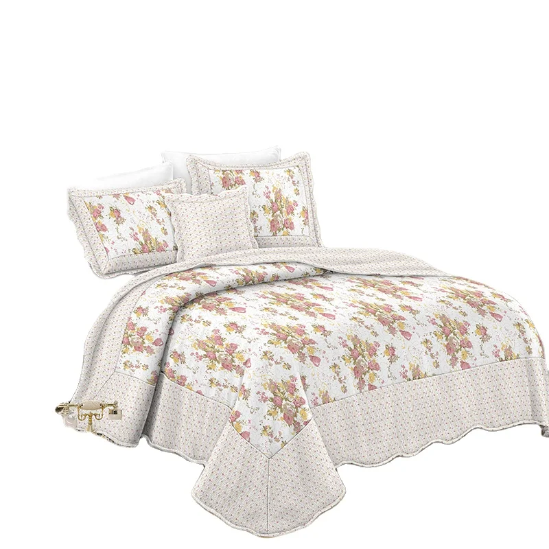 Комплект постельного белья для спальни с принтом и рамкой роскошное всесезонное одеяло комплект из 3 предметов