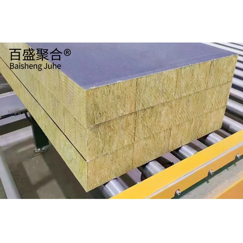 Industrial Customized fire resistance rock wool sandwich panels exterior wall panels for prefabricated building