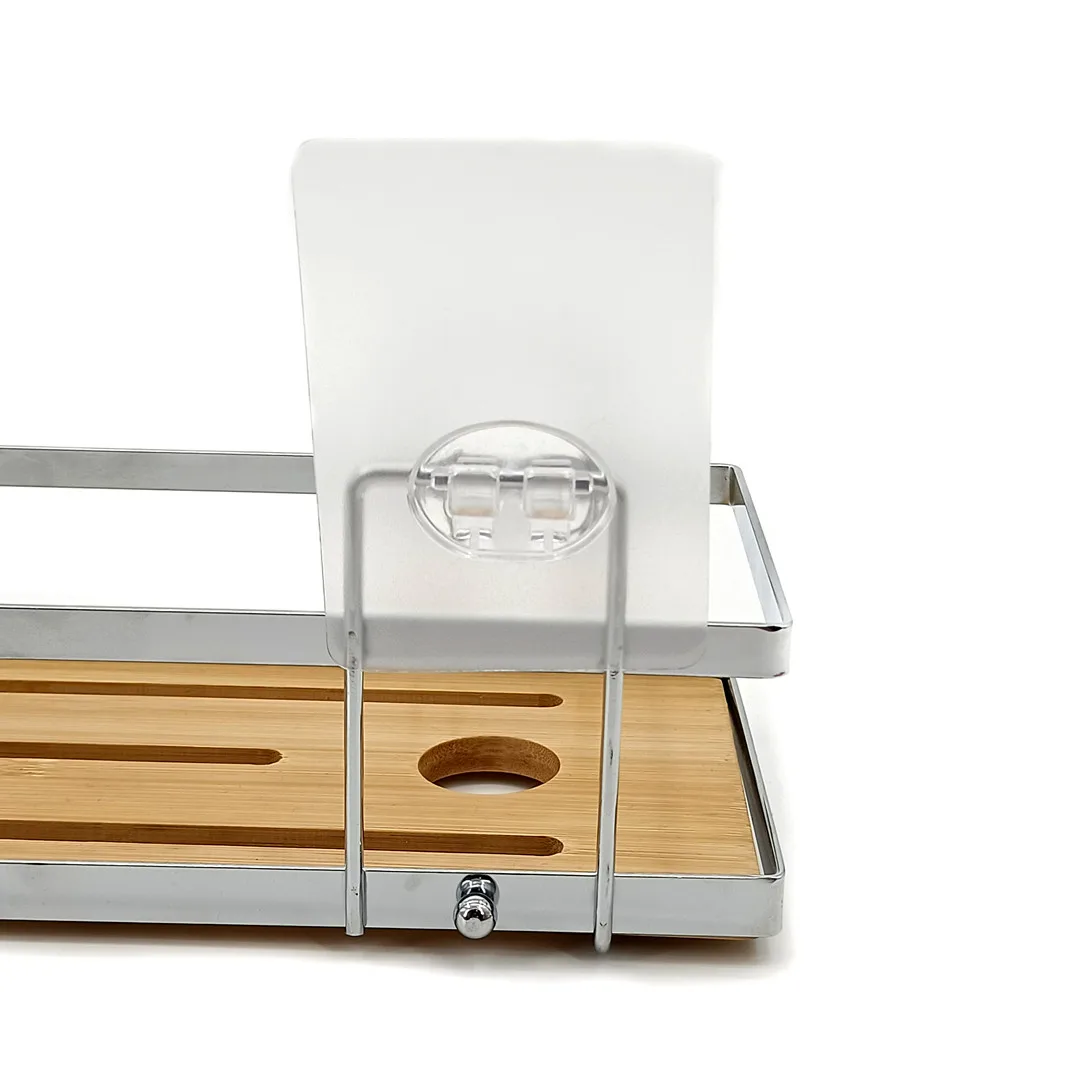 Low MOQ Manufacturer Wooden Shelf Shampoo Storage Metal Rack Storage Shelf For Bathroom Basket Holder Rack