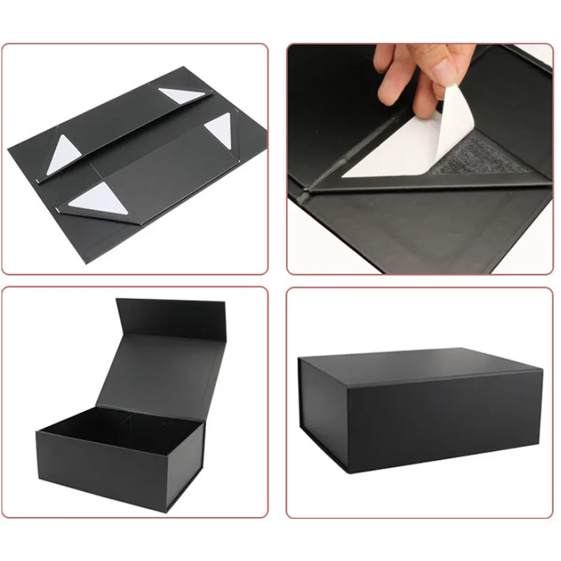 Factory Customized Size Logo Wholesale red orange printed tuck top box Small Mailing Shipping Paper Cardboard