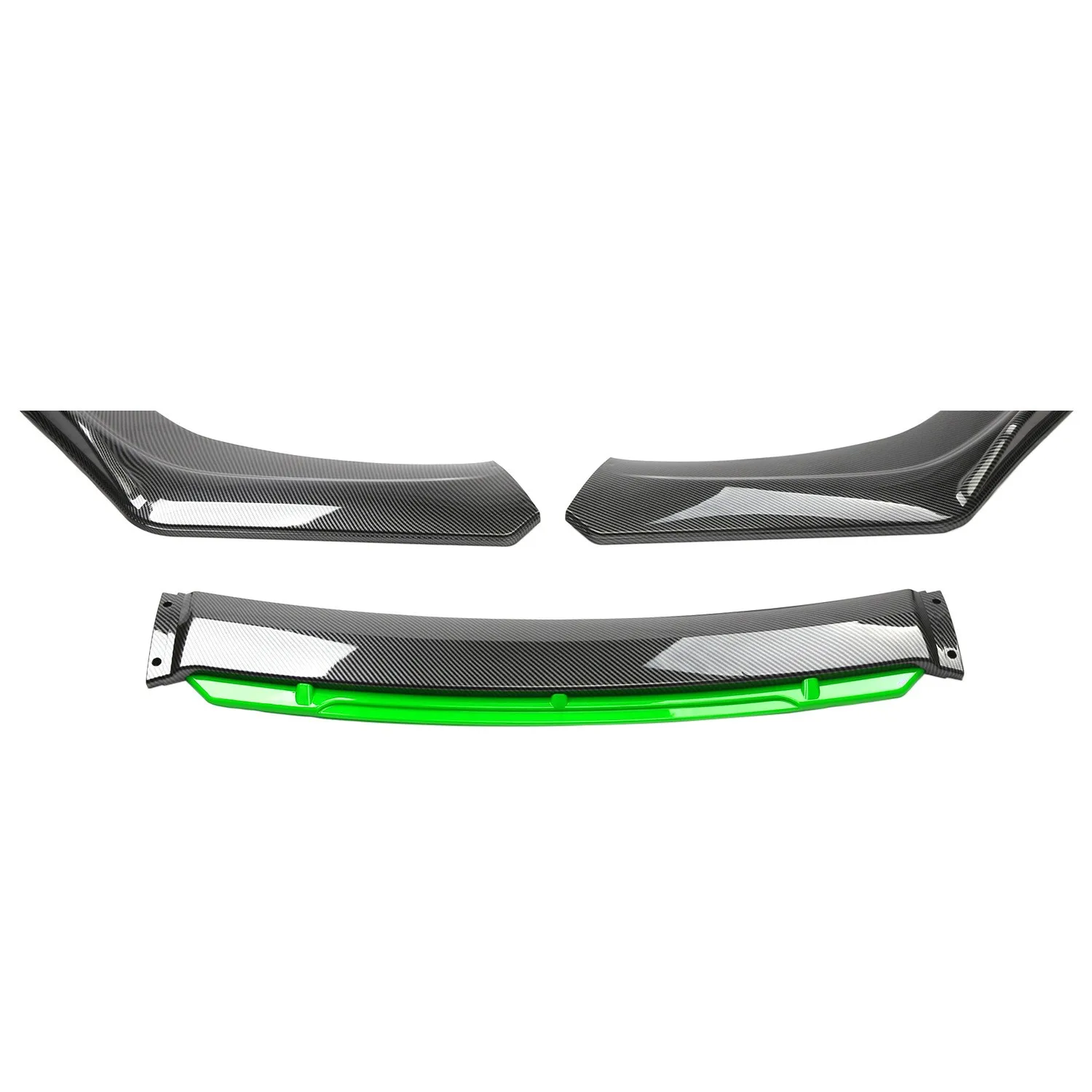 Carbon pattern PP Front Bumper Body Kit Spoiler Chin Spoiler Front Bumper Lip Compatible with universal cars  six colors of head