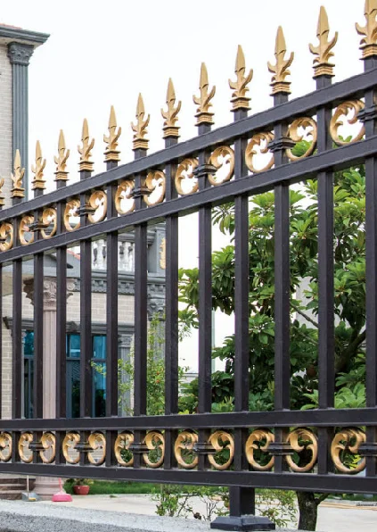 adjustable hot dipped galvanized with PVC coated painted european style palisade garden for coutryard garden yard protection