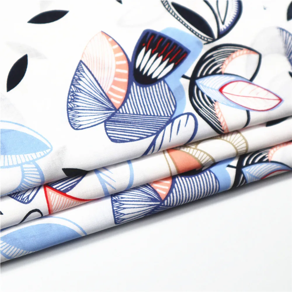 
Shaoxing textiles factory hot sales 100% cotton custom printing poplin fabric for shirt 