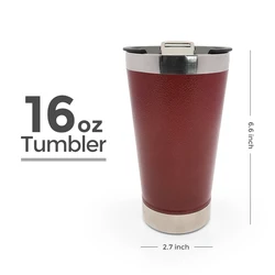 Custom16oz Stanley Vacuum Insulated Wide Mouth Tumbler Beer Cup with opener BPA-Free 18/8 Stainless Steel mug