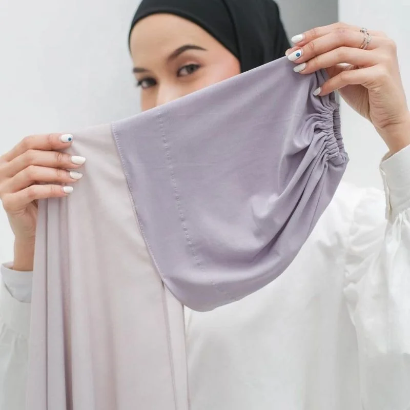 JYL-Customization Muslim Women Chiffon Head Wrap With Unique Design Of Hat Instant Chiffon Head Scarves Cheap Custom Hijab