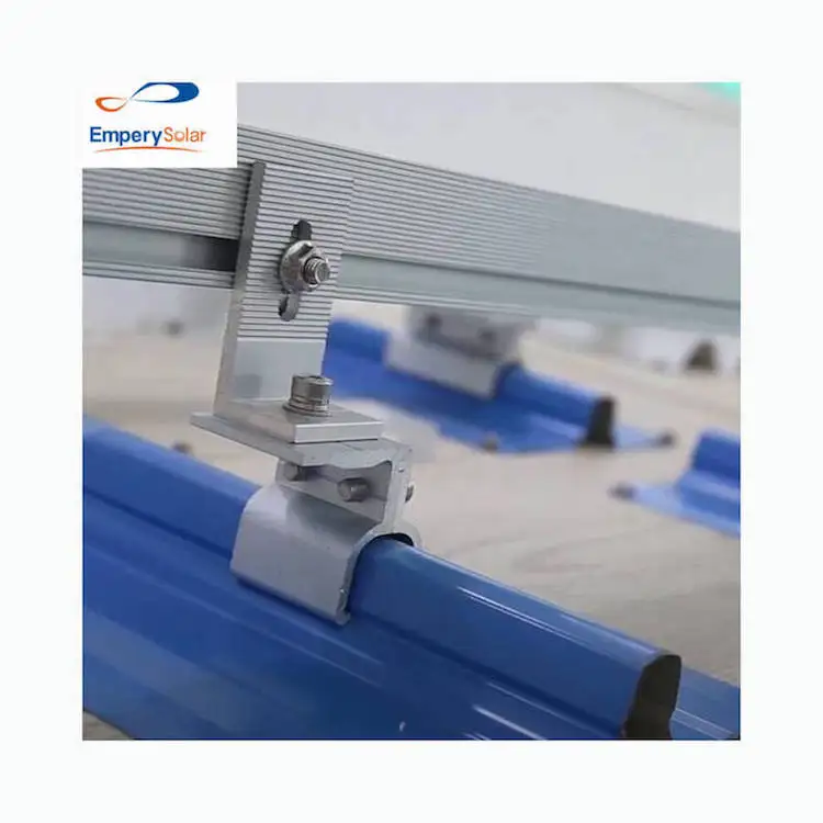 Fast simple installation Mid Universal Tin Panel Seam Roof Clamp L Solar Type Tin Roof Clamp