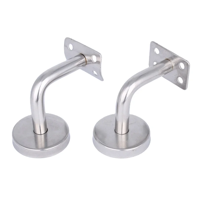 201 Stainless Steel Solid Handrail Bracket DIY 5PCS Accessories Stair Corridor Aisle Wall Glass Balustrade Deck Railing