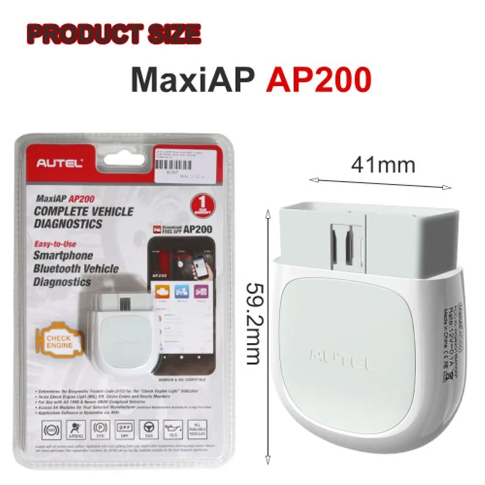 Autel AP200 Bluetooth OBD2 сканер Auto OBD 2 TPMS считыватель кодов автомобильный диагностический инструмент полные системы сканирования инструменты