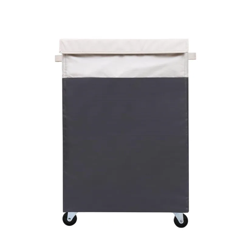 aluminum handle wheeled collapsible laundry hamper basket with handle