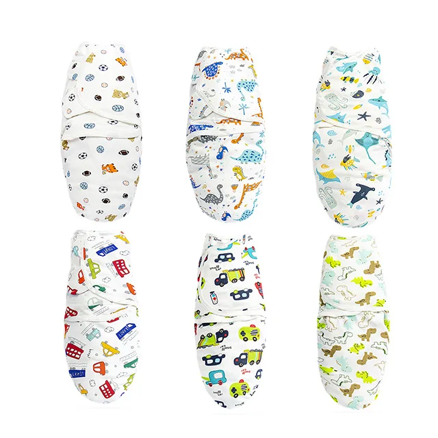 100% cotton super soft unisex Adjustable Infant Wrap baby swaddle blanket set