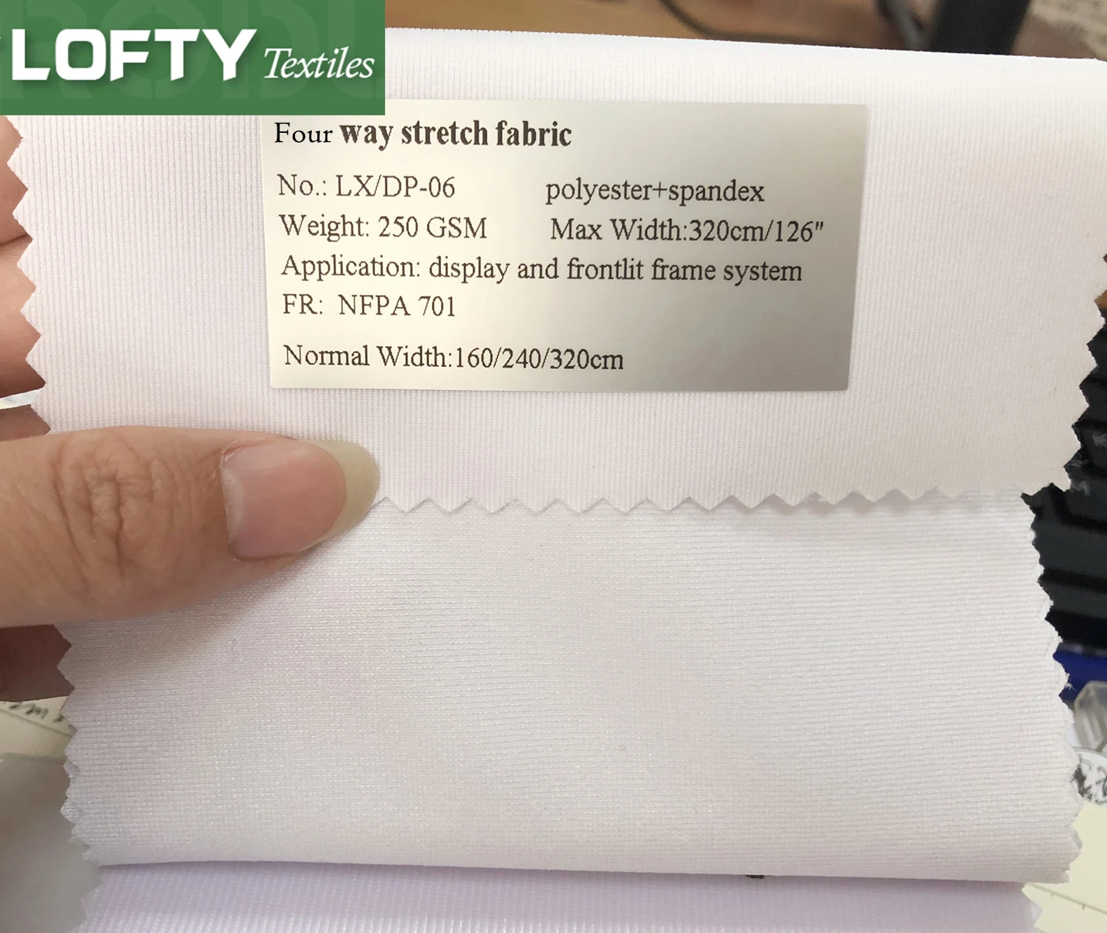 250gsm 4 way stretch fabric for dye sublimation polyester tablecloth